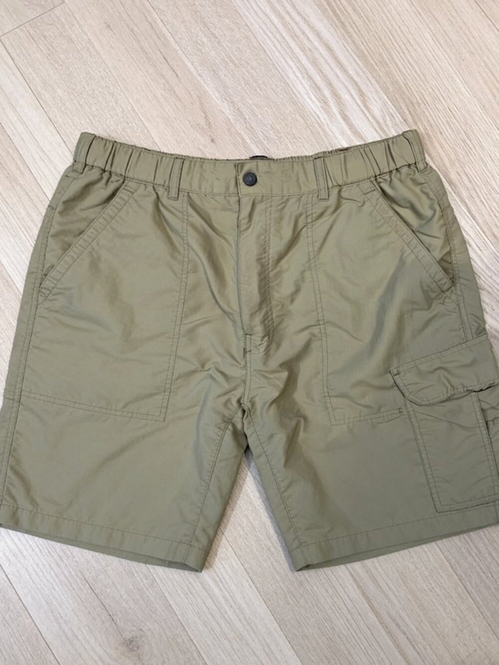 REI Co-op Shorts Men's L Khaki Nylon Cargo Hiking UPF 50+ Outdoor Hiking Active